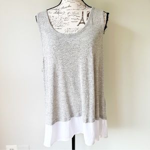 Like new Old Navy sleeveless woven sweater light grey Heather XXL